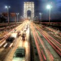 magnificent motion photo of the GW bridge in nyc hdr