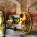 vintage artillery cannon hdr