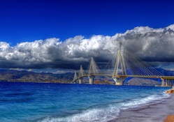 magnificent rio_antirio bridge in greece hdr