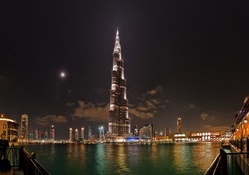 wonderful night view of burj khalifa