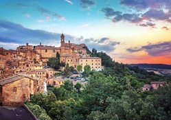 lovely hill town of montepulciano in tuscany