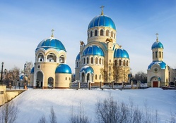 gorgeous orthodox church in winter
