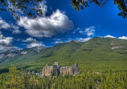 fantastic hotel resort in the mountains hdr