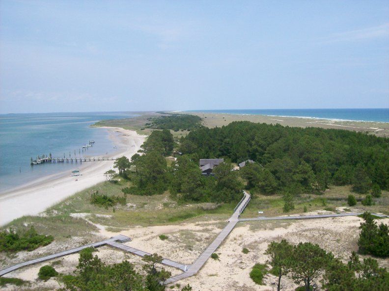 View from top of Cape Lookout Lighthouse