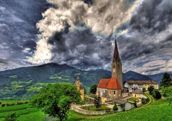 church in beautiful bressanone italy hdr