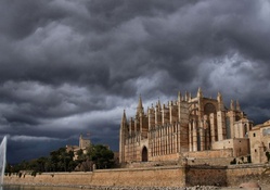 beautiful cathedral in majorca spain