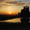 WHITBY ABBEY AT SUNSET