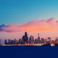 Chicago at night lights