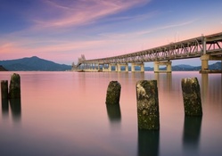 lovely richmond san rafael bridge in frisco bay