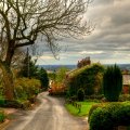 lovely road through quaint english village