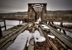 old railroad bridge hdr