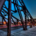 bridge in long exposure at dusk hdr