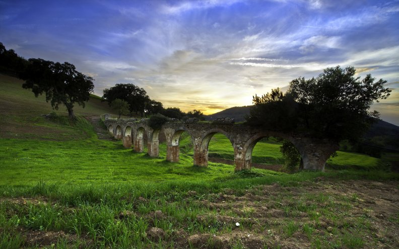 ancient bridge ruins