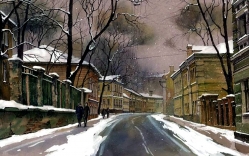Snowy Russian Street 1