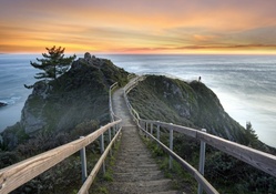 stairs to a coastal point