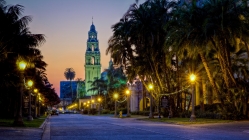 balboa park in san diego in the evening