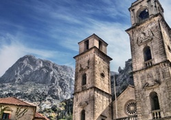 kotor cathedral in montenegro hdr
