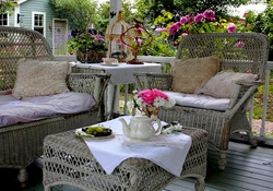 tea time on the porch