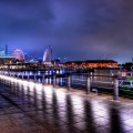 wonderful city waterfront at night hdr