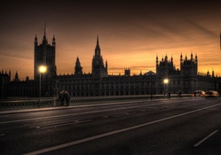 westminster palace at long exposure hdr