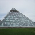 A Glass pyramids as a botanical garden