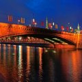 lovely bridge in moscow at night