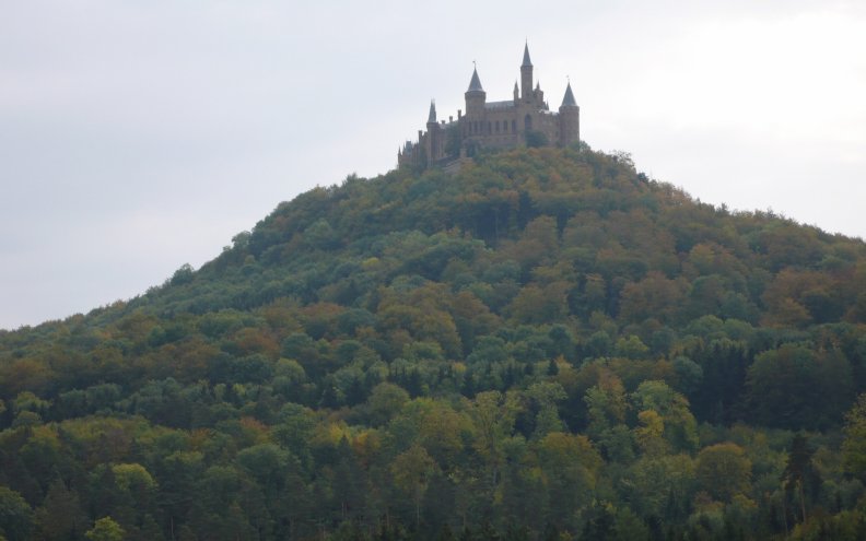 majestic castle on a mountain peak