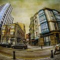fantastic townscape in fish eye hdr