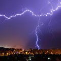 thunder over a city night