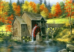 Old Mill in Fall