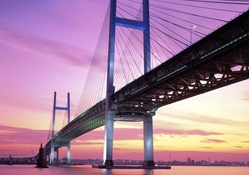 beautiful bridge in pastel colors