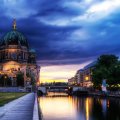 beautiful berlin cathedral by a river hdr