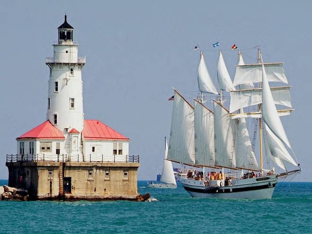Lighthouse And Ship