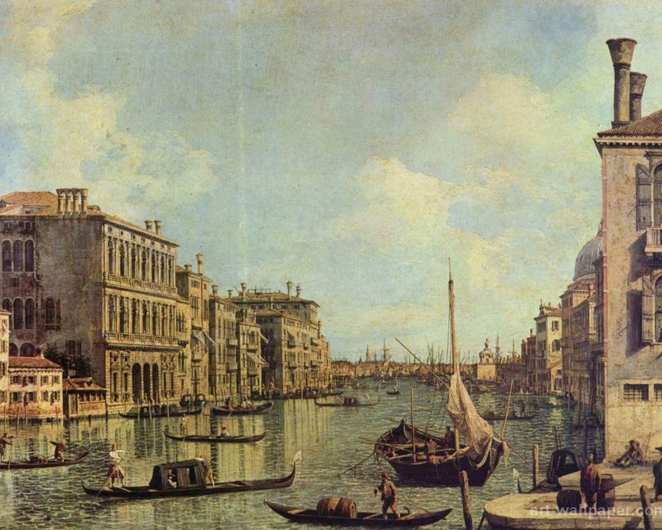 Canaletto _ Veduta del Canale Grande in the direction of the port of San Marco