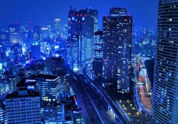 Blue night city (Tokyo)
