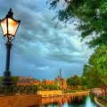 the french quarter in epcot center hdr