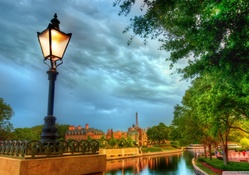 the french quarter in epcot center hdr