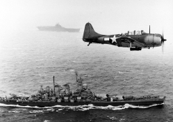 WWII War Scene with USS Washington