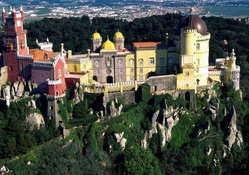 magnificent castle on a hill in lisbon