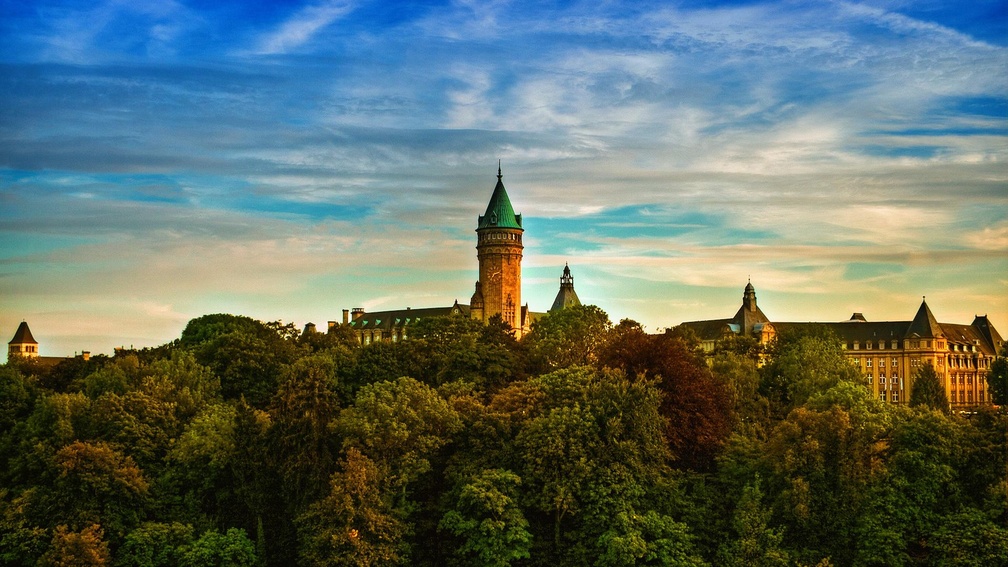 castle within a forest hdr