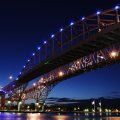 Blue Water Bridge at night