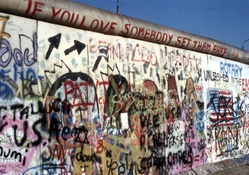 Remnant of The Berlin Wall with Graffiti