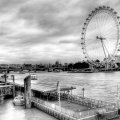 the london eye on the thames hdr