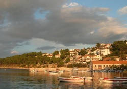 lovely seaside town of jelsa croatia