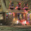 House and Christmas Lights