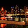 city river view at night