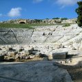 Greek theatre in Taormina, Sicily (500 b.C)