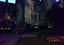 Rochester cathedral at Dusk