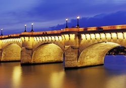 beautiful lit arched bridge