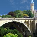 beautiful arched bridge in luxembourg